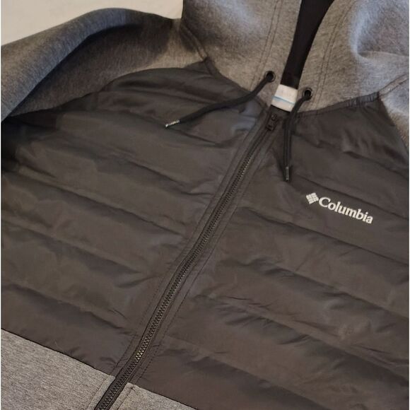Columbia Two-Tone Hooded Jacket in Black & Gray Hoodie - Picture 8 of 16